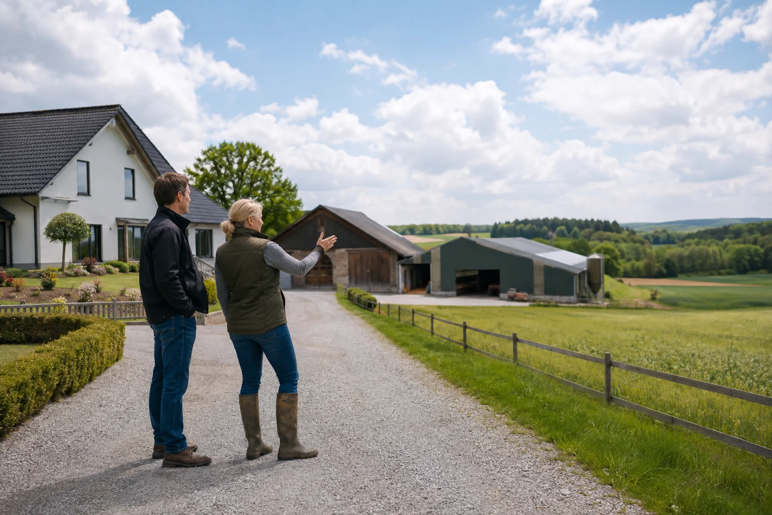 Eigentümerin stellt landwirtschaftlichen Besitz und einen Agrarbetrieb vor